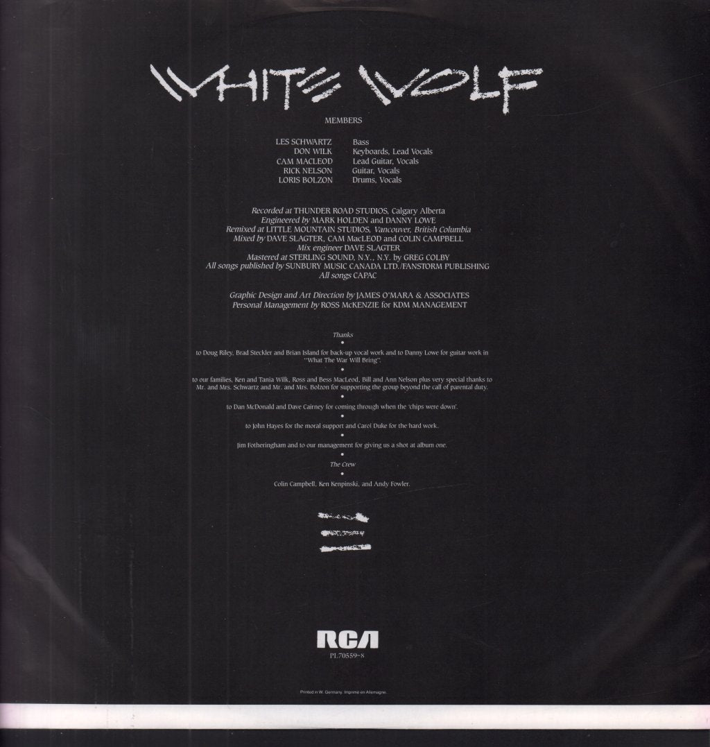 White Wolf - Standing Alone - Lp
