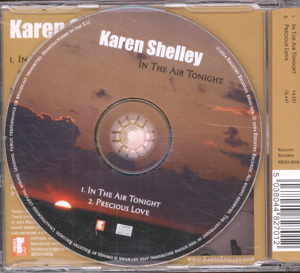 Karen Shelley - In The Air Tonight - Cd