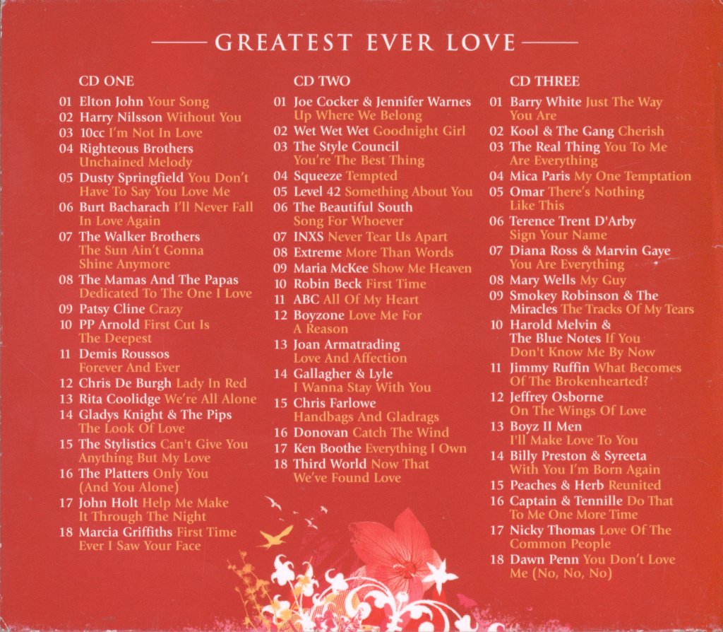 Various Artists - Greatest Ever! Love (The Definitive Collection) - Triple Cd