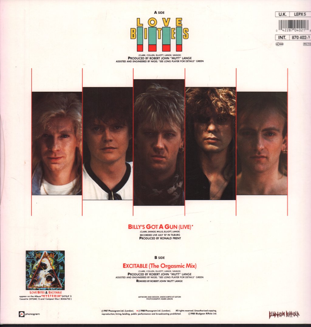 Def Leppard - Love Bites - 12 Inch