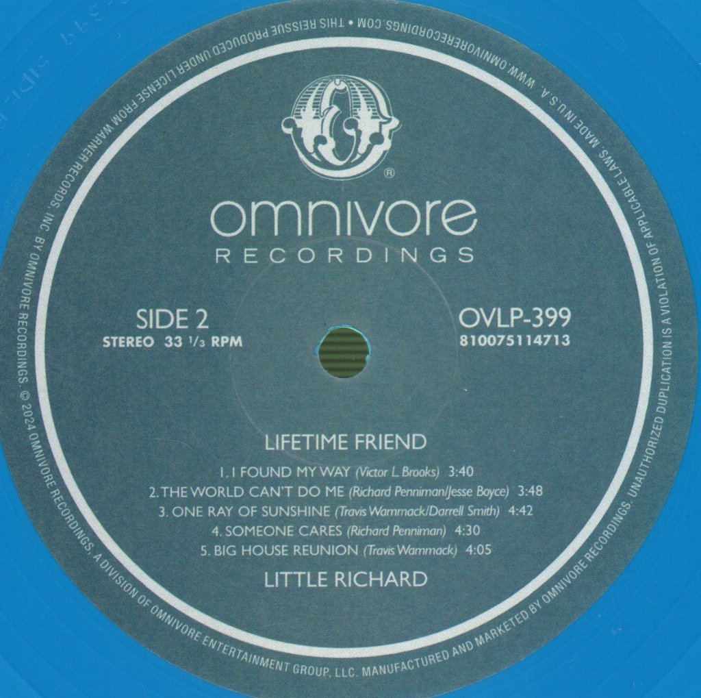 Little Richard - Lifetime Friend - Lp