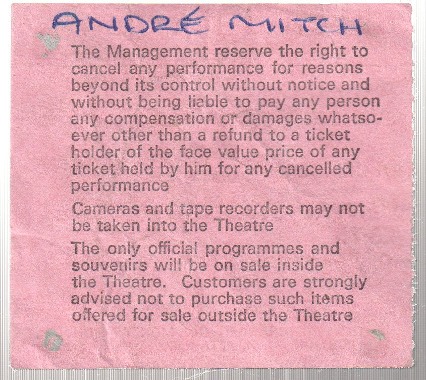 AC/DC - Highway To Hell Tour Part 2 - Odeon Theatre Birmingham 21 December 1979 - Ticket