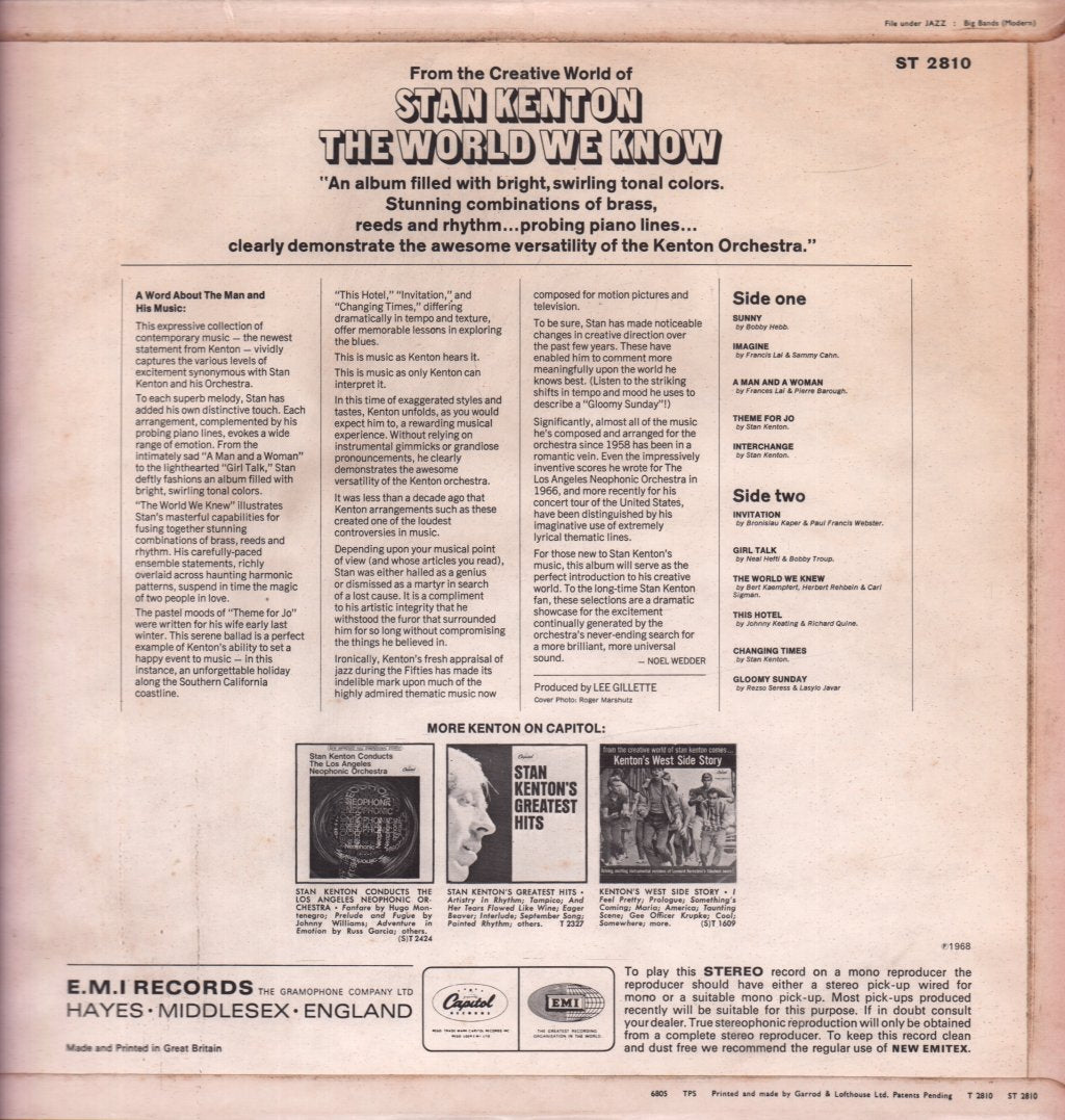 Stan Kenton - World We Know - Lp