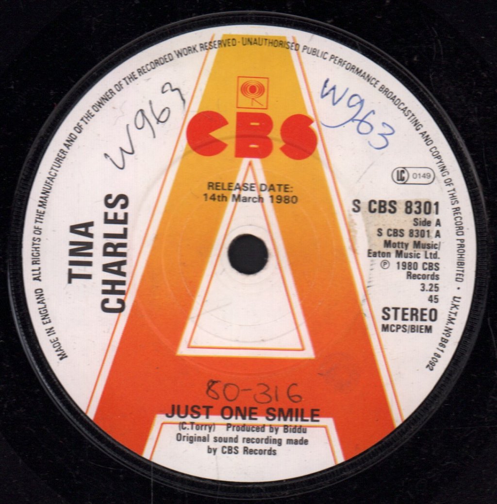 Tina Charles - Just One Smile - 7 Inch