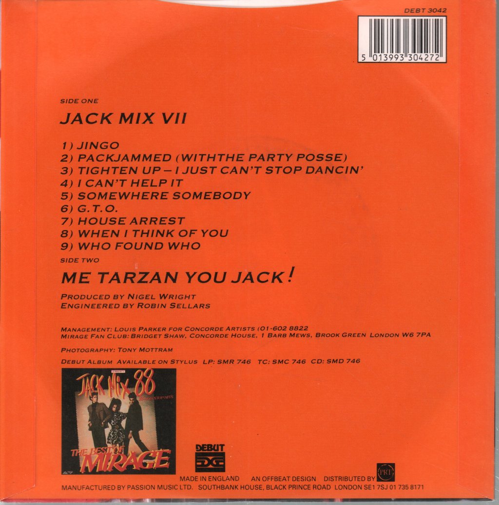 Mirage (Pop) - Jack Mix Vii - 7 Inch
