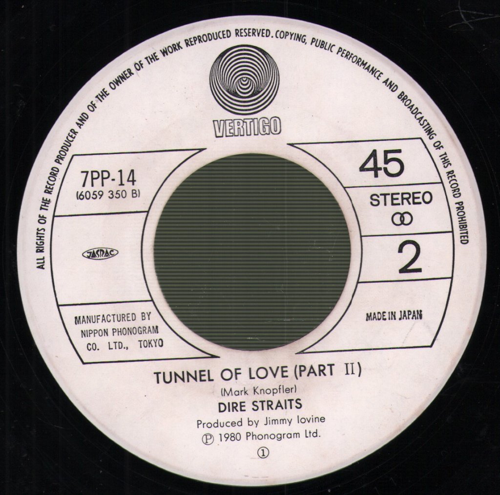 Dire Straits - Tunnel Of Love = トンネル・オブ・ラブ - 7 Inch