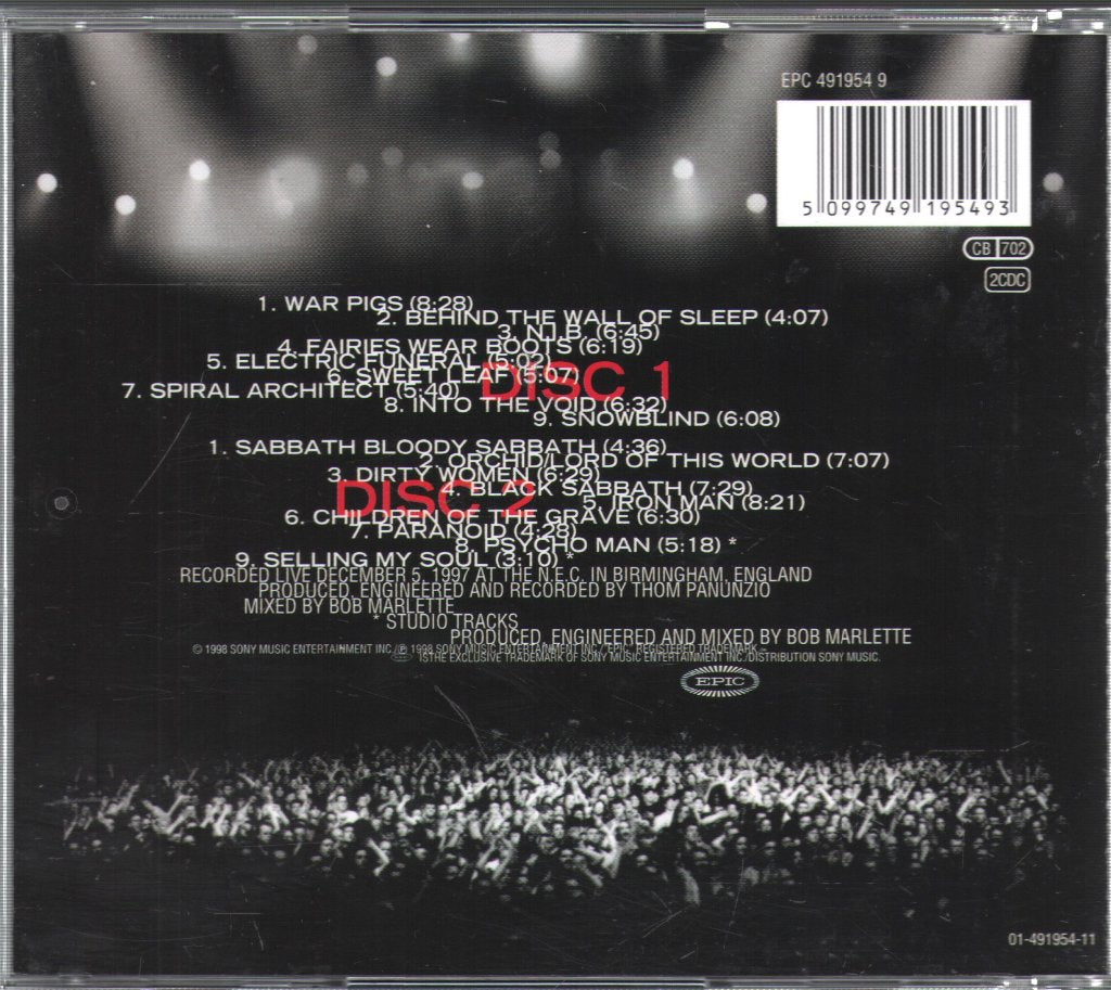 Black Sabbath - Reunion - Double Cd