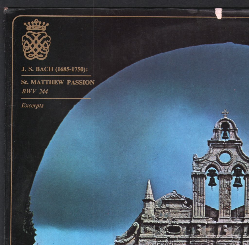 Heidelberg Chamber Orchestra / Heinz Markus Gottsche - J.S. Bach -St. Matthew Passion BWV 244 (Excerpts) - Lp