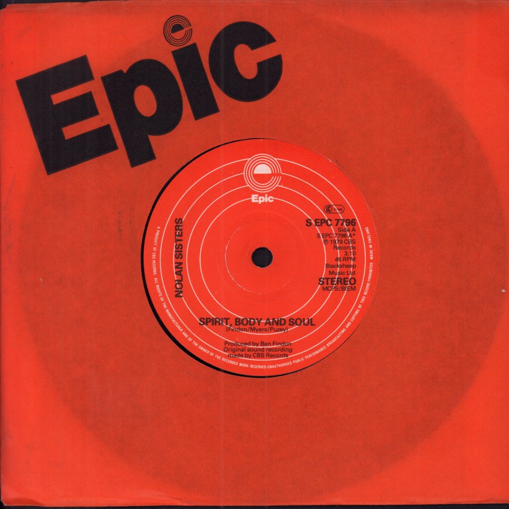 Nolan Sisters - Spirit Body And Soul - 7 Inch