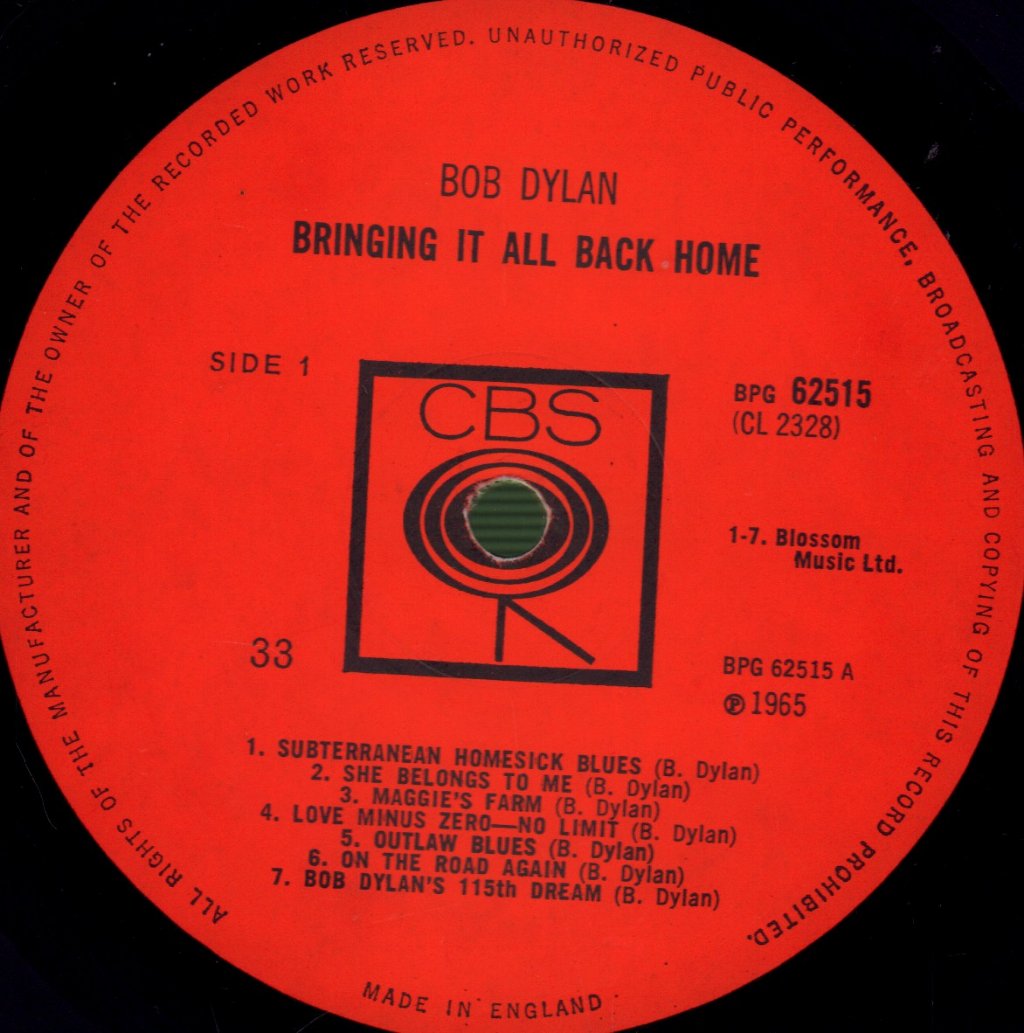 Bob Dylan - Bringing It All Back Home - Lp