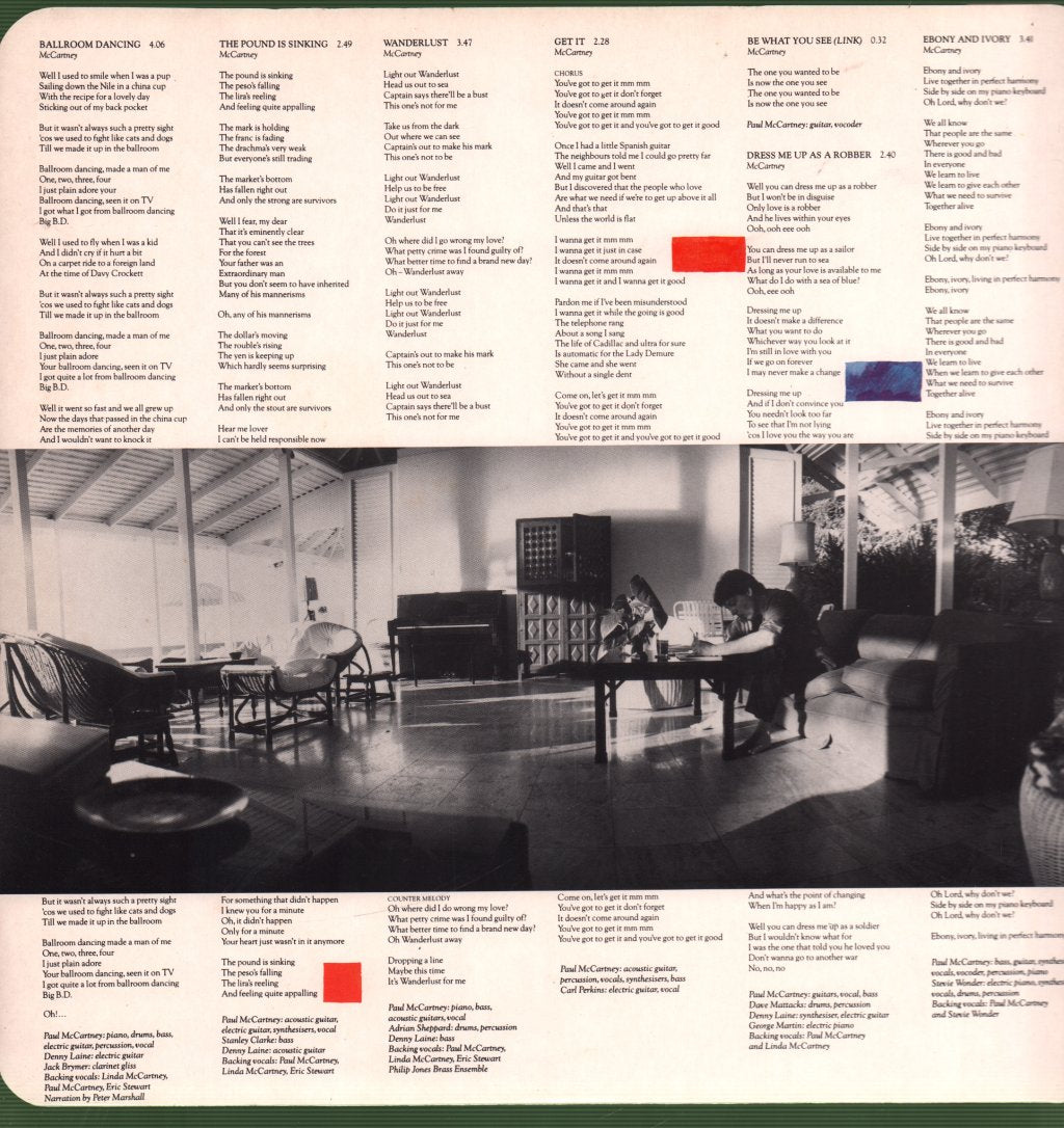 Paul McCartney - Tug Of War - Lp