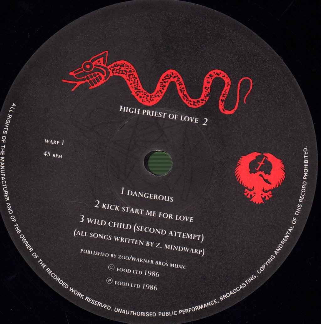 Zodiac Mindwarp And The Love Reaction - High Priest Of Love - Lp