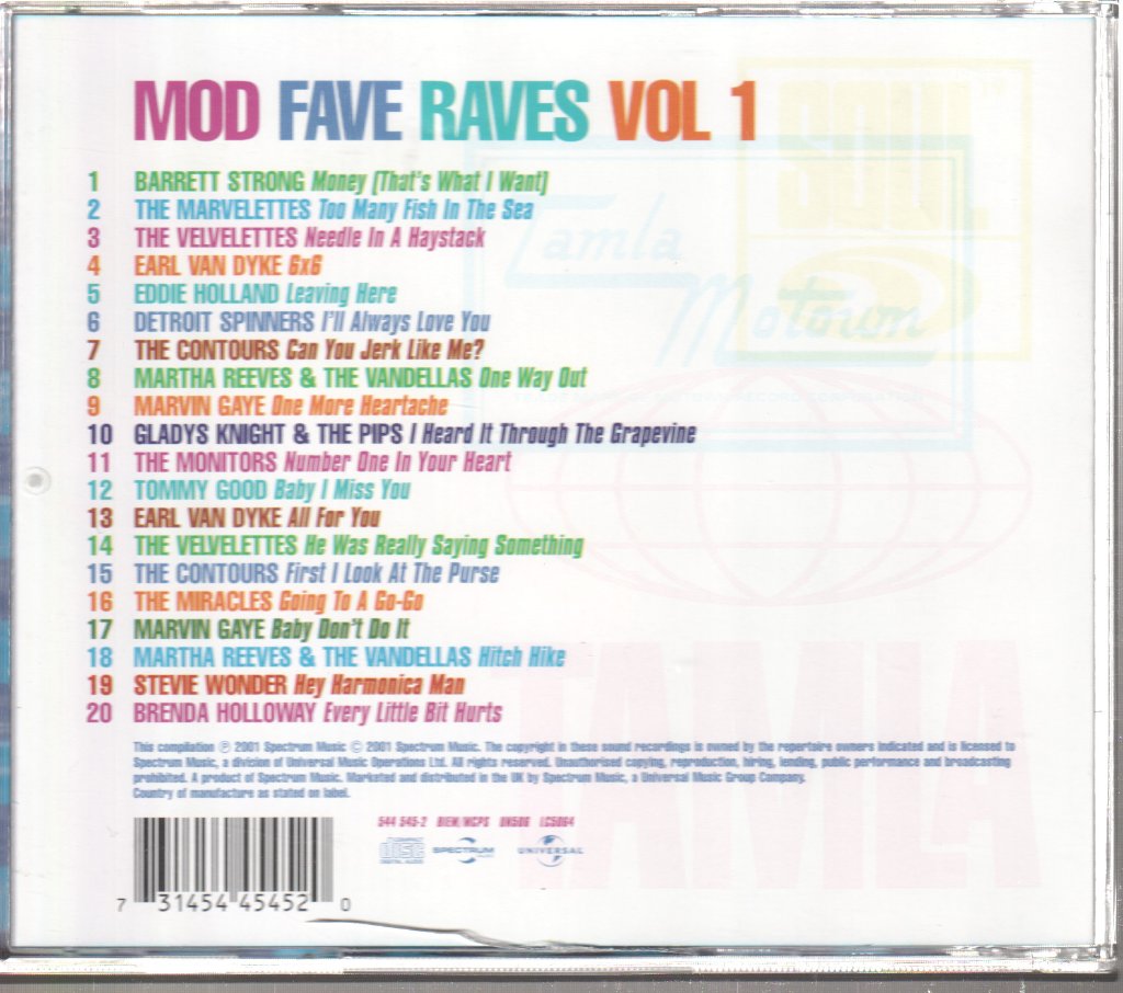 Various Artists - Mod Fave Raves Vol 1 - 20 Collectable Modernist Soul Classics - Cd