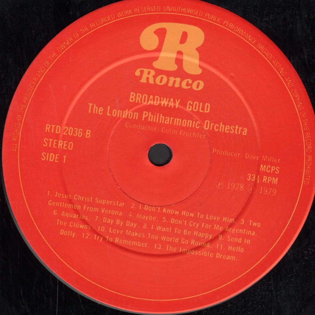 London Philharmonic Orchestra - Cinema And Broadway Gold - Double Lp