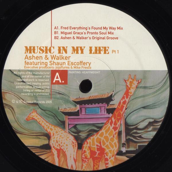 Ashen & Walker Featuring Shaun Escoffery - Music In My Life Pt. 1 - 12 Inch