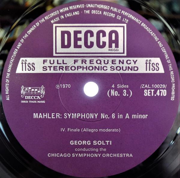 Chicago Symphony Orchestra - mahler Symphony No. 6 In A Minor - Double Lp