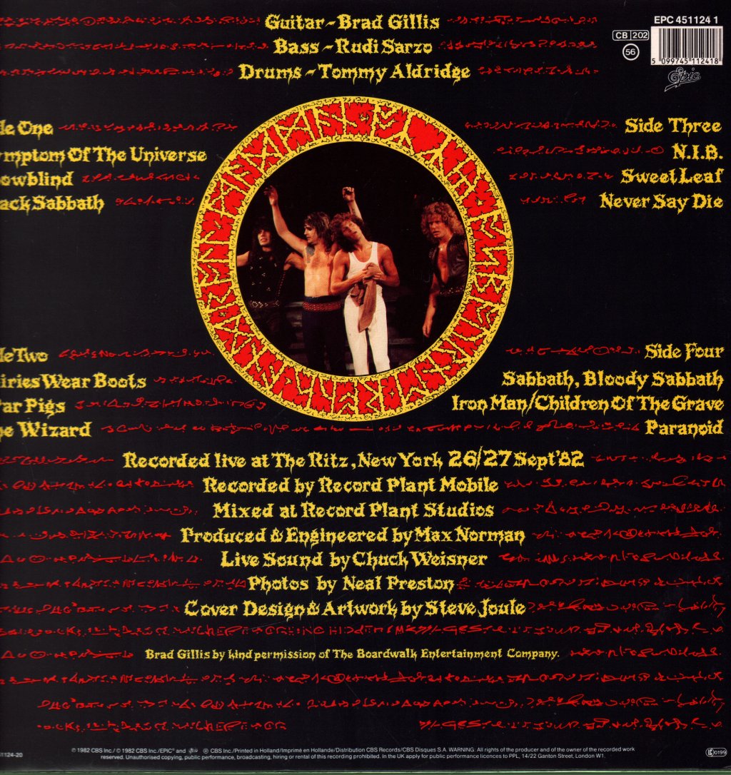 Ozzy Osbourne - Speak Of The Devil - Double Lp