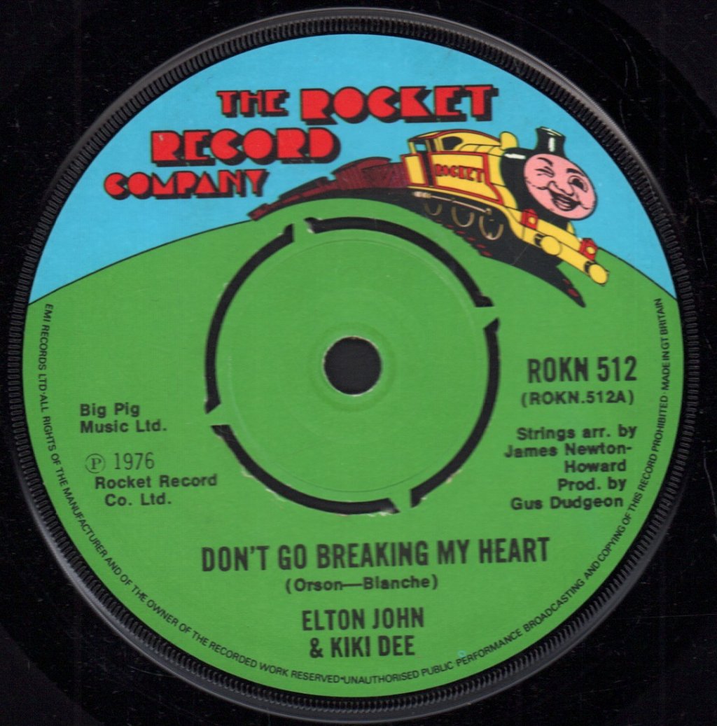 Elton John And Kiki Dee - Don't Go Breaking My Heart - 7 Inch