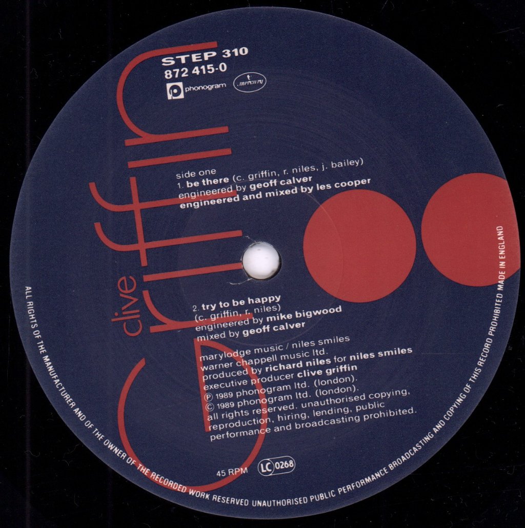 Clive Griffin - Be There - 10 Inch