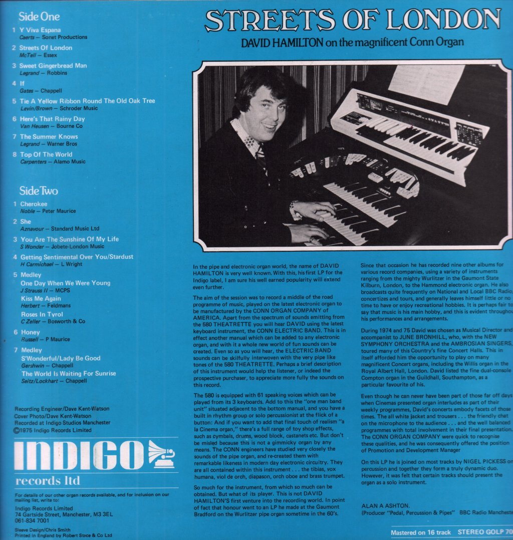 David Hamilton - Streets Of London - Lp