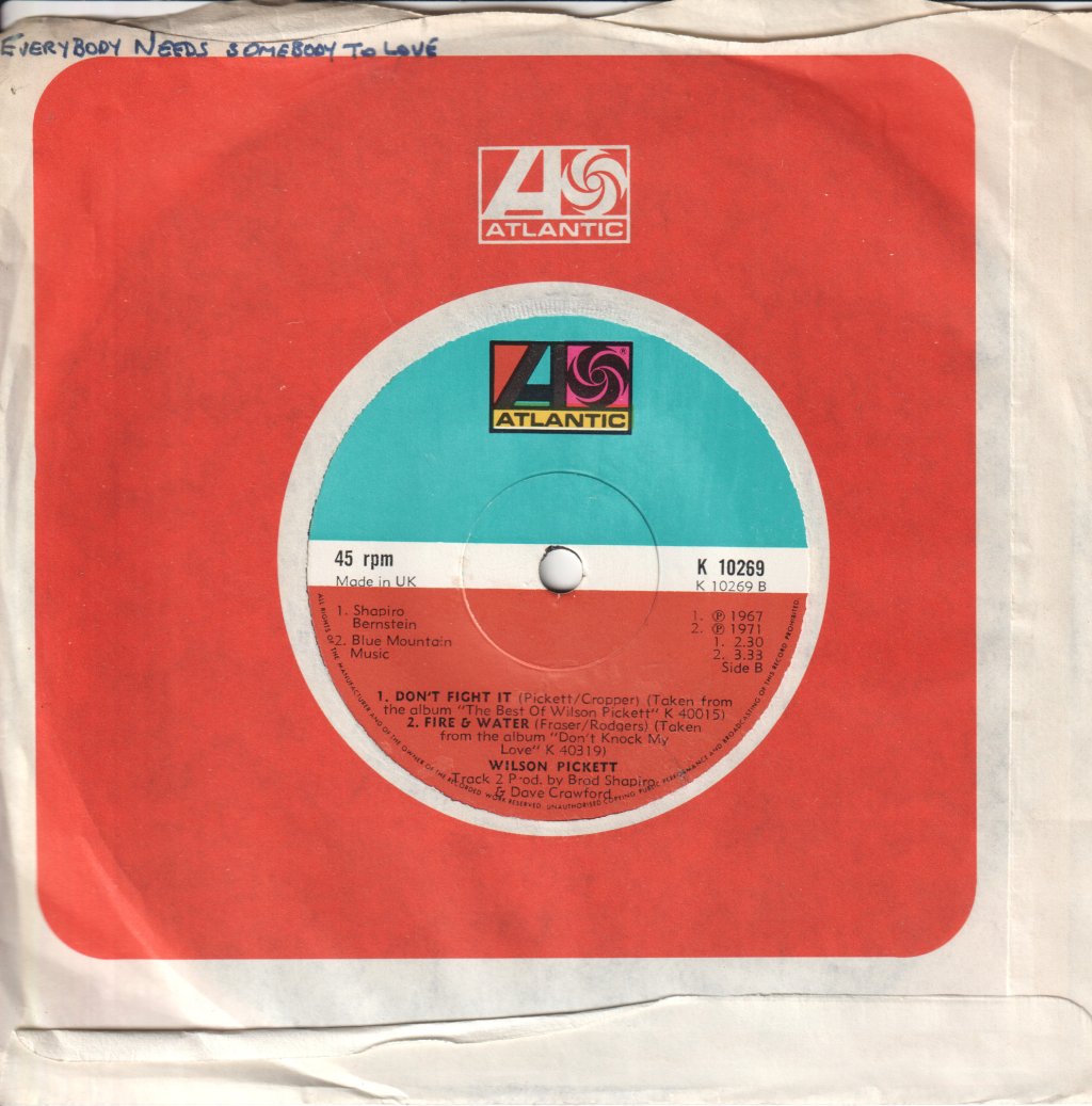 Wilson Pickett - Everybody Needs Somebody To Love - 7 Inch
