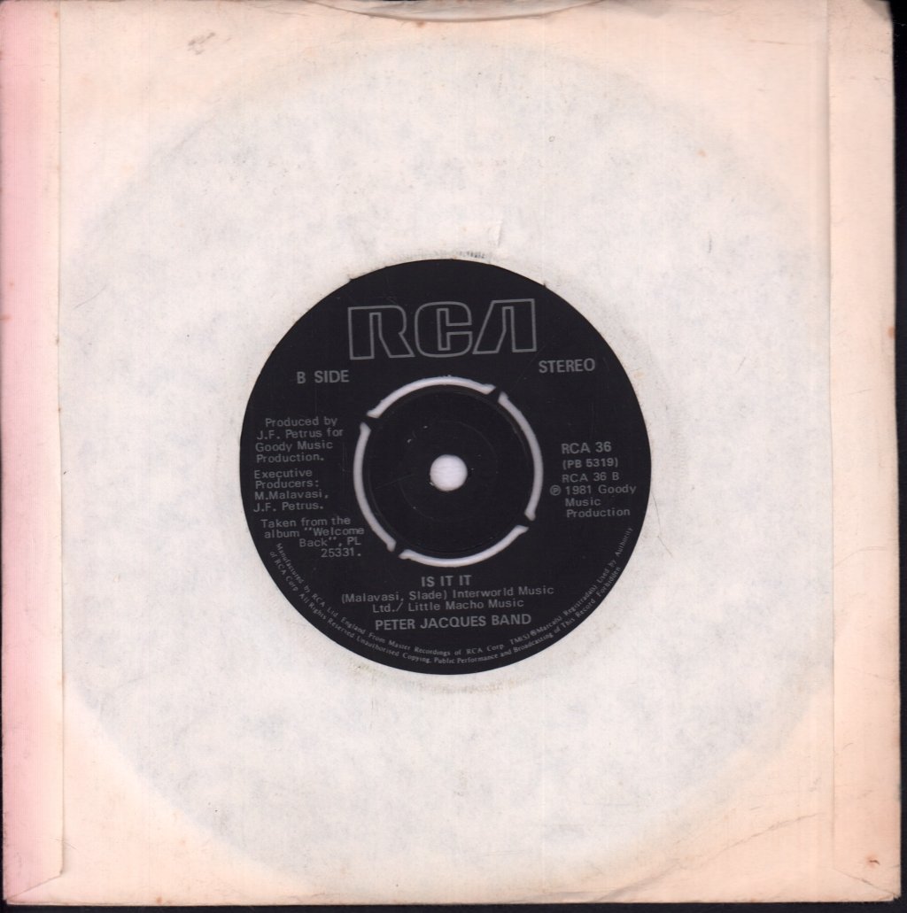 Peter Jacques Band - Counting On Love - 7 Inch