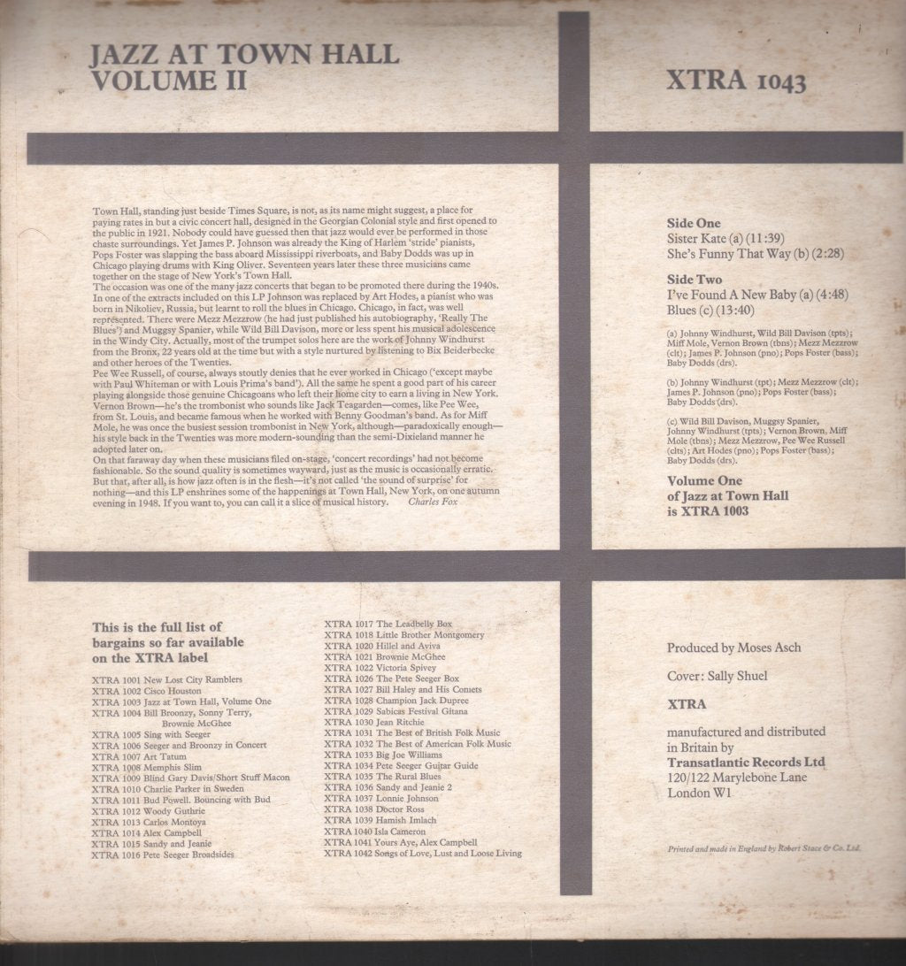 Various Artists - Jazz At Town Hall Volume Two - Lp