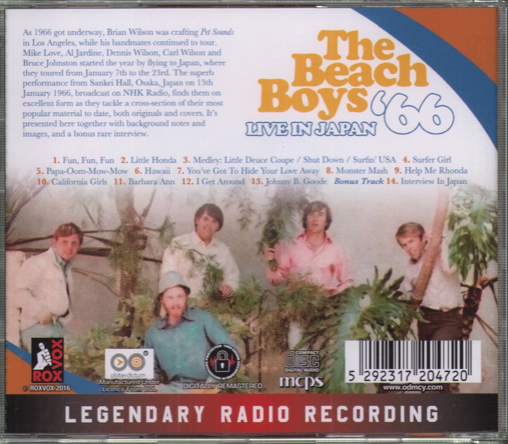 Beach Boys - Live In Japan '66 - Cd