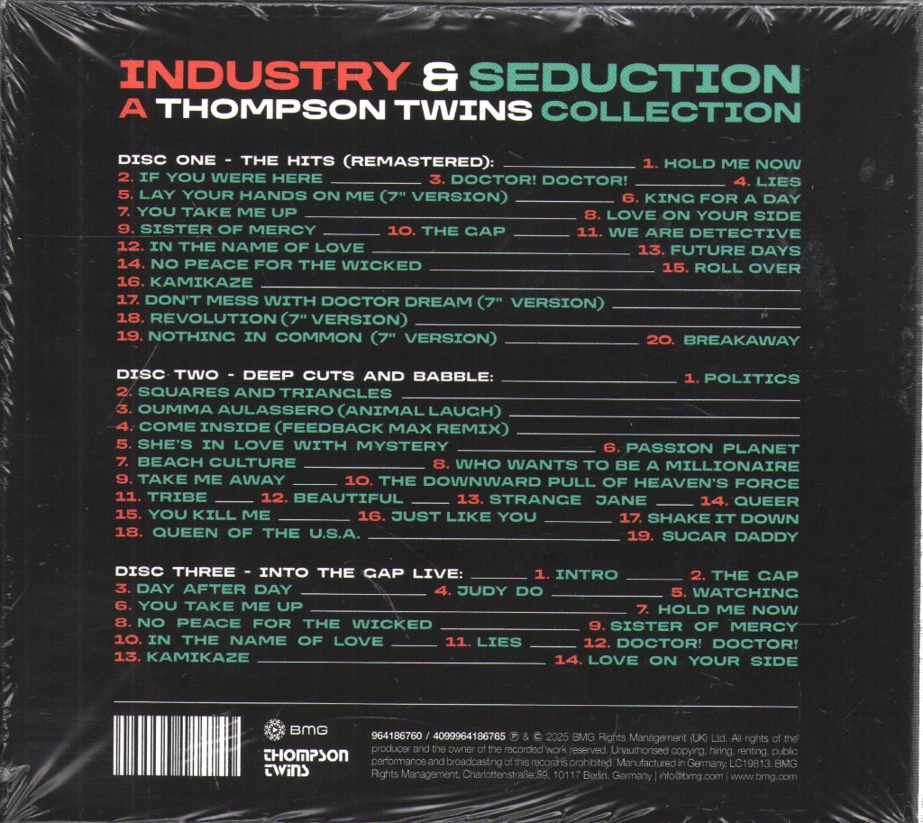 Thompson Twins - Industry & Seduction: A Thompson Twins Collection - Cd Set