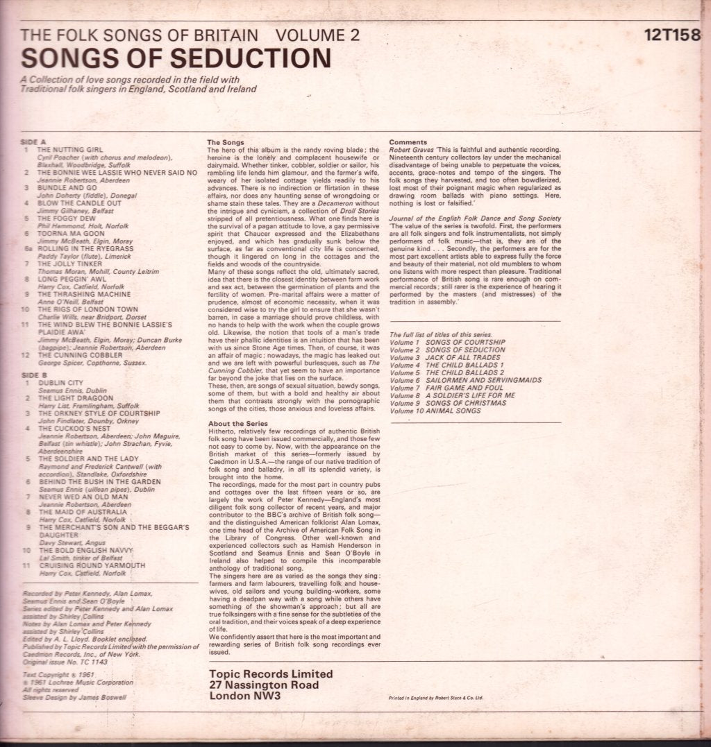 Various Artists - Songs Of Seduction - Lp