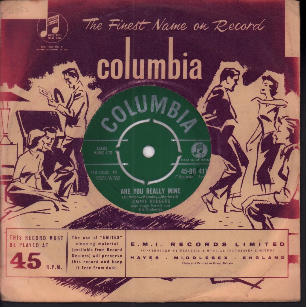 Jimmie Rodgers - Are You Really Mine - 7 Inch