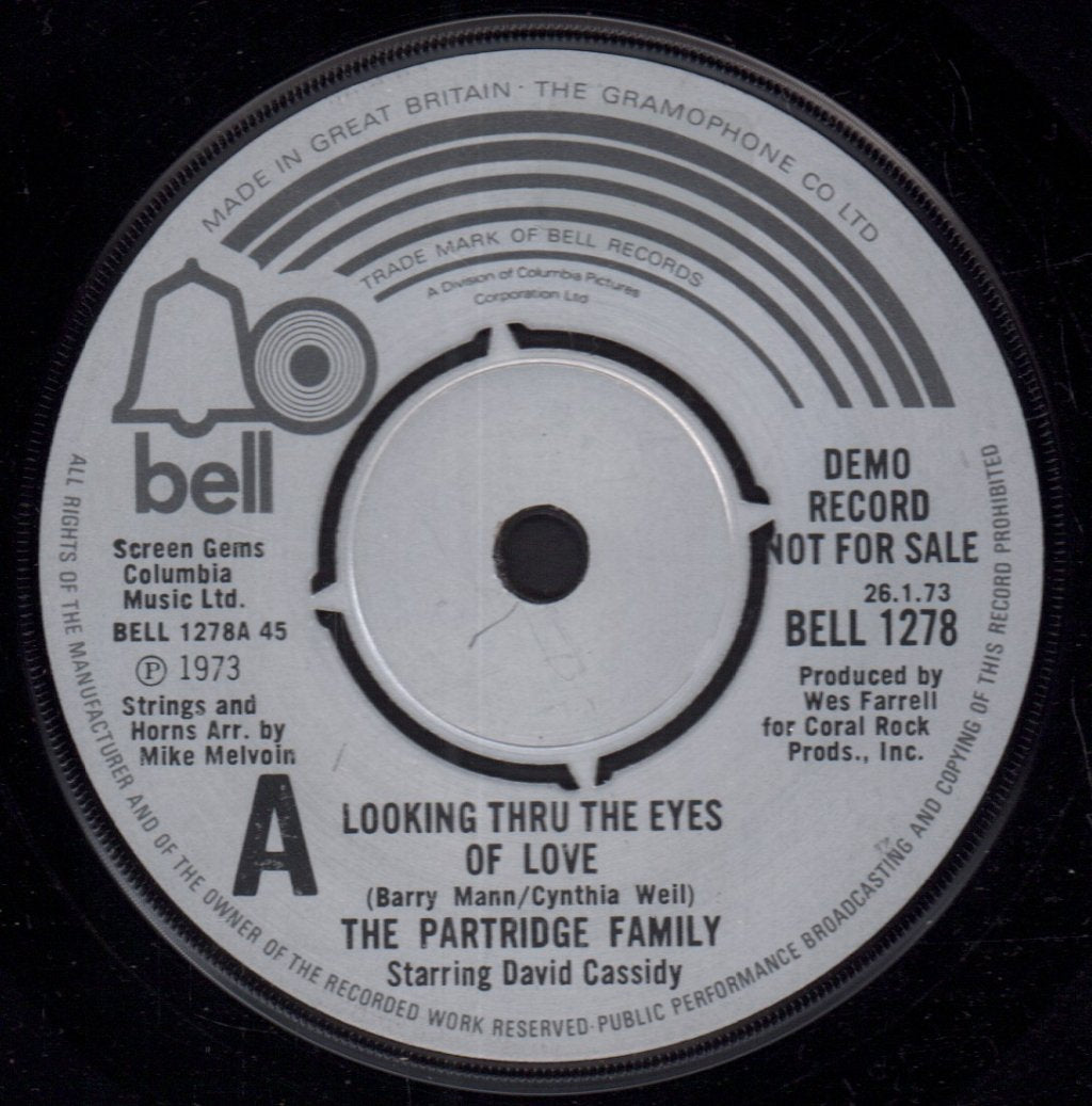 Partridge Family - Looking Thru The Eyes Of Love - 7 Inch