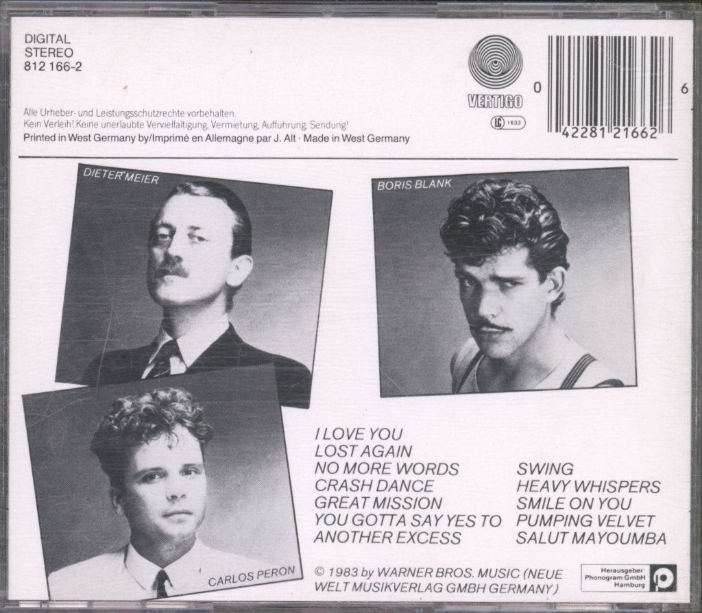 Yello - You Gotta Say Yes To Another Excess - Cd