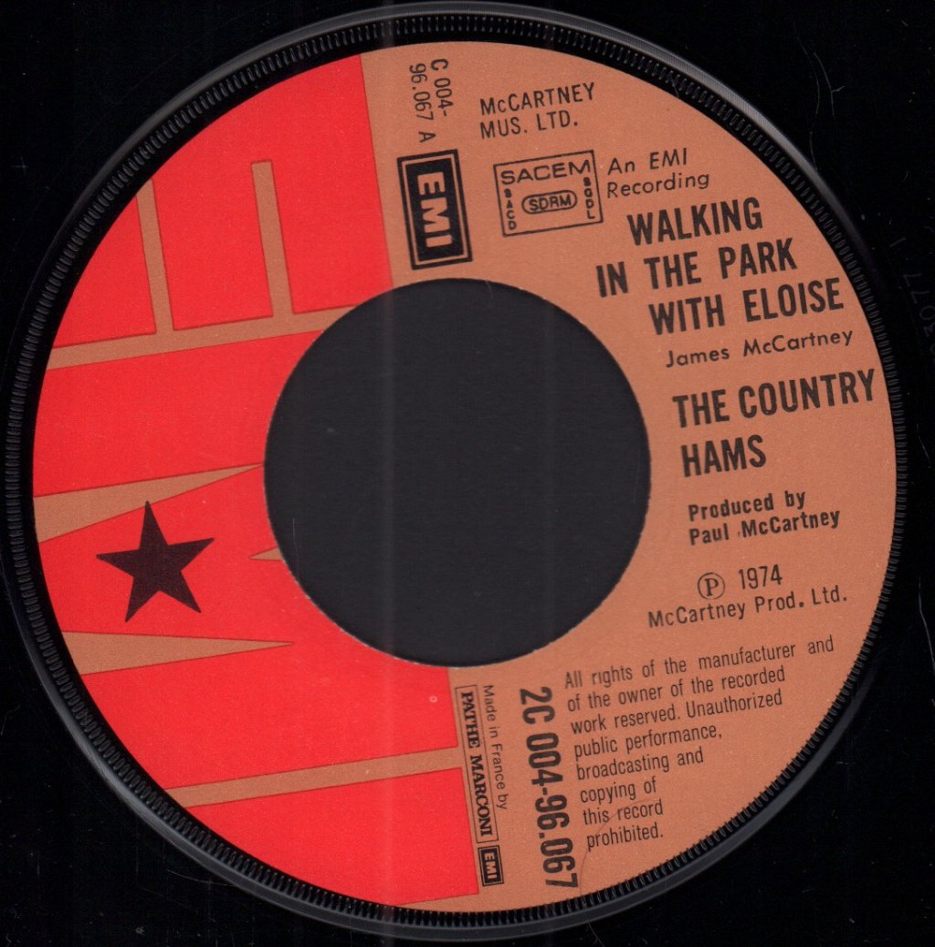 Country Hams - Walking In The Park With Eloise - 7 Inch