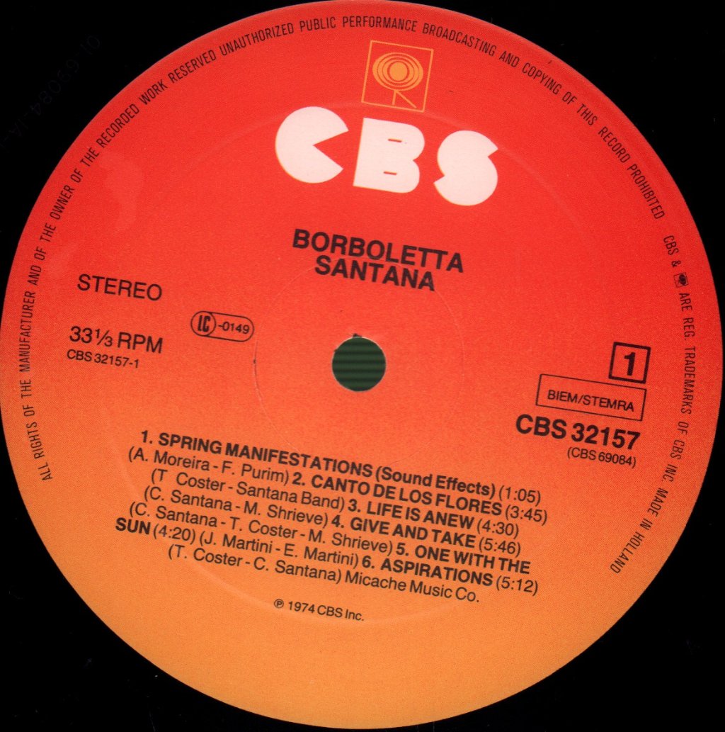 Santana - Borboletta - Lp