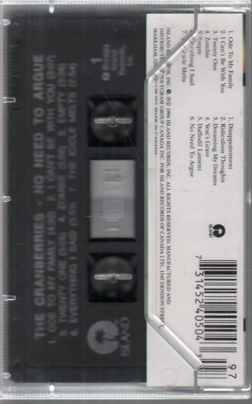 Cranberries - No Need To Argue - Cassette
