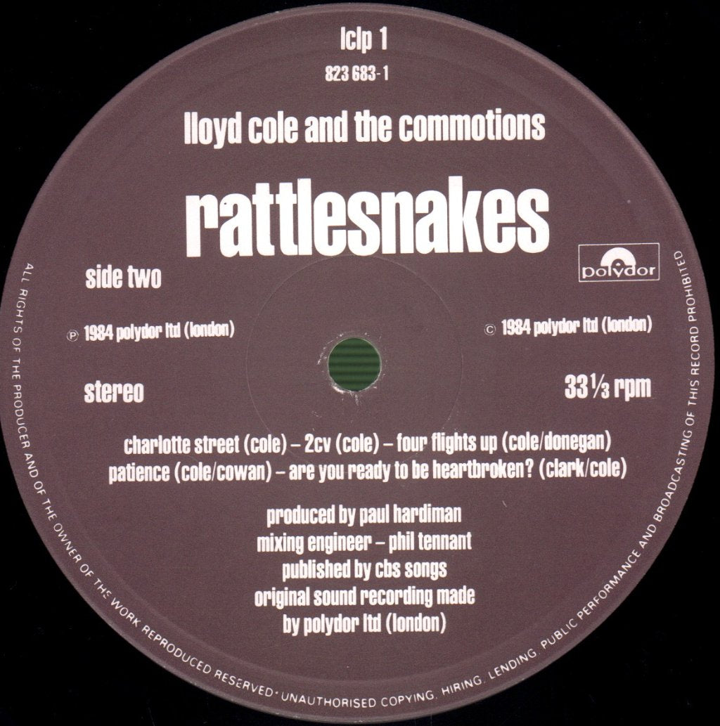 Lloyd Cole And The Commotions - Rattlesnakes - Lp