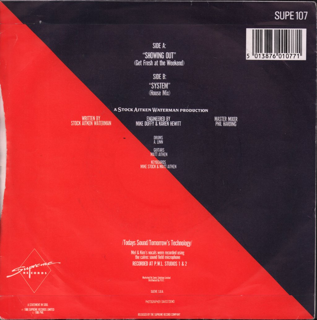 Mel And Kim - Showing Out - 7 Inch