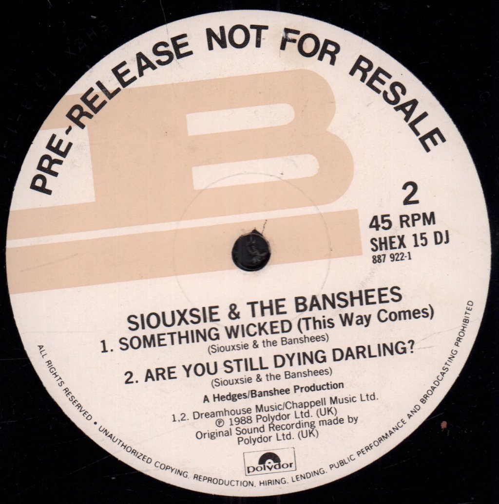 Siouxsie And The Banshees - Killing Jar - 12 Inch
