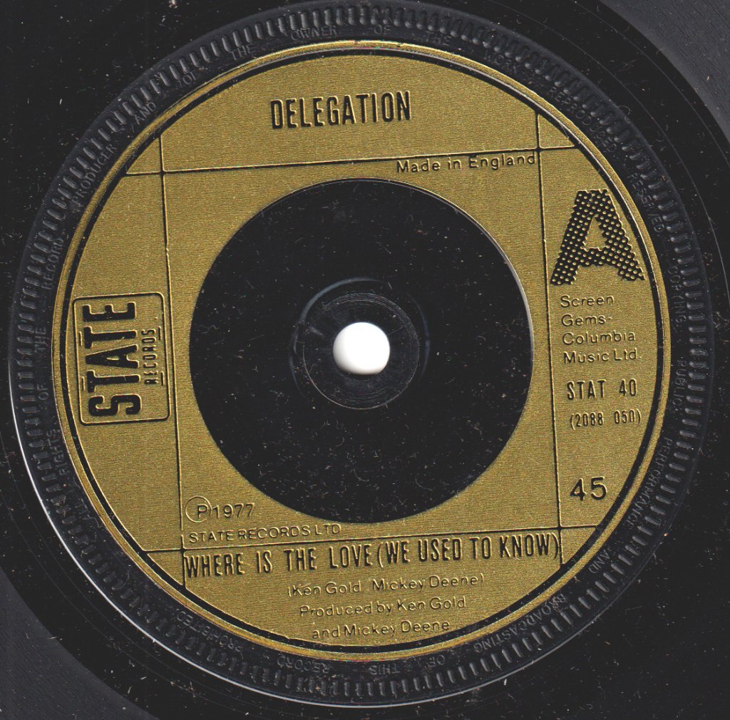 Delegation - Where Is The Love - 7 Inch