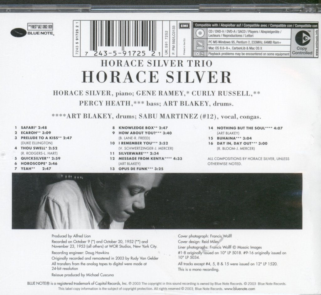 Horace Silver - Horace Silver Trio - Cd