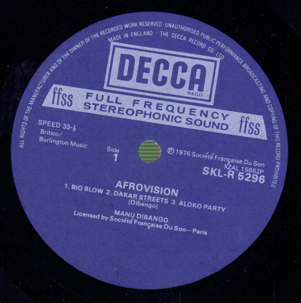 Manu Dibango - Afrovision - Lp