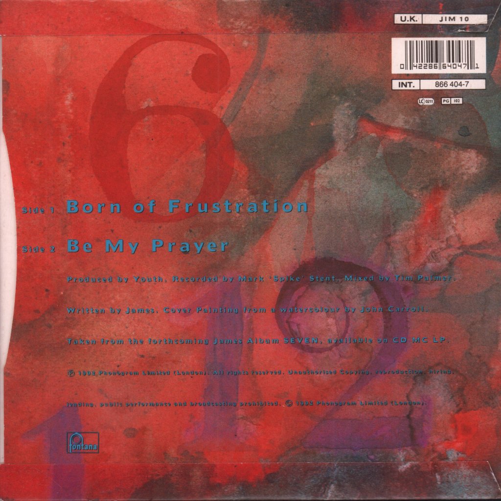 James - Born Of Frustration - 7 Inch