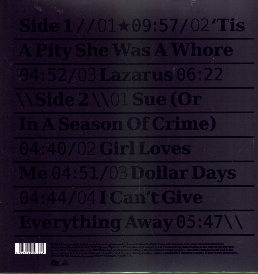 David Bowie - ★ Blackstar - Lp
