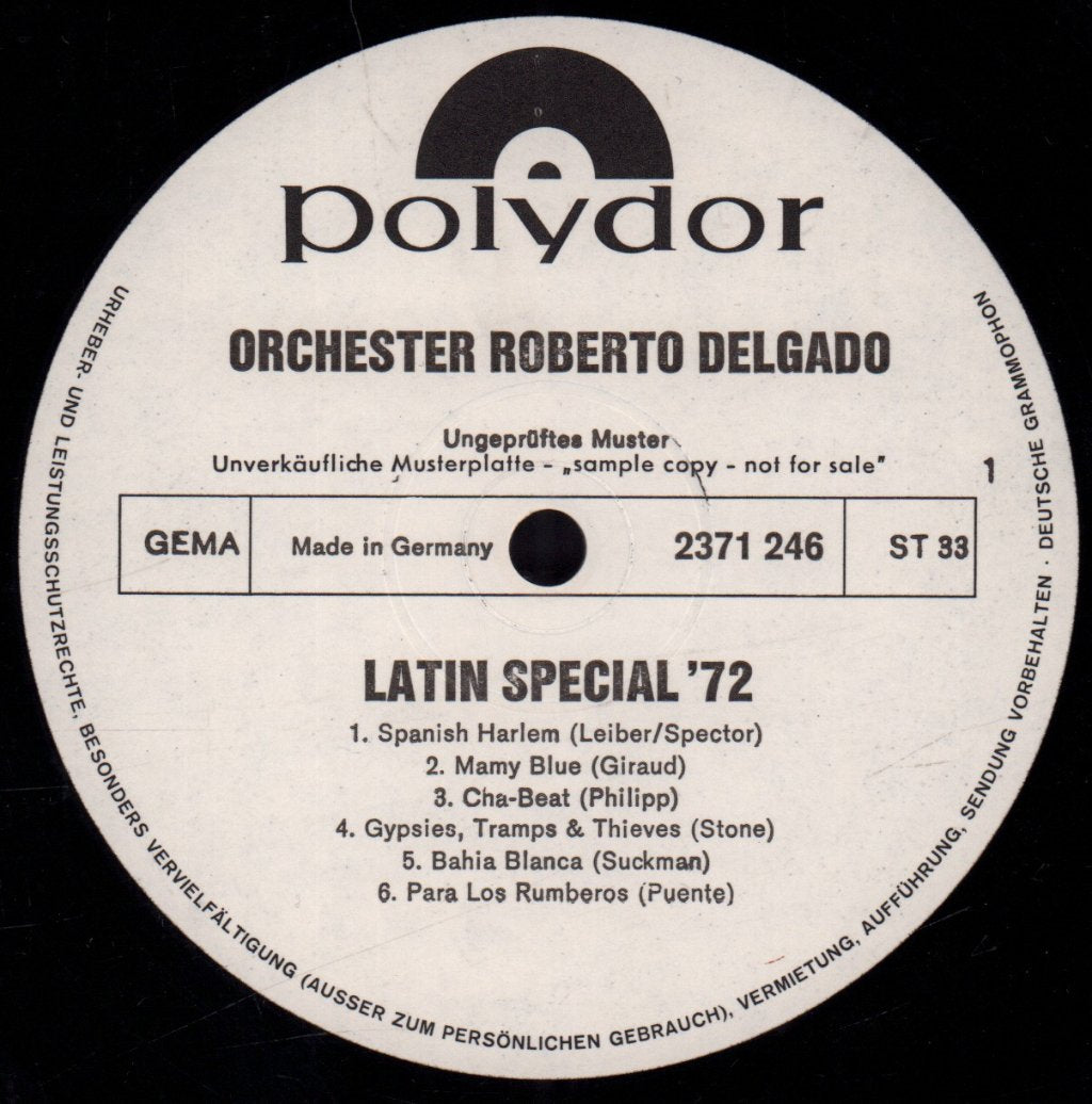 orchester roberto delgado - Latin Special '72 - Lp
