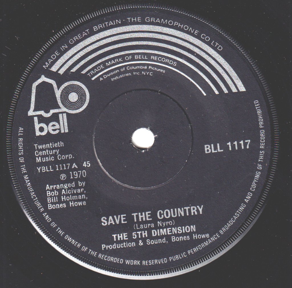 5th Dimension - Save The Country - 7 Inch