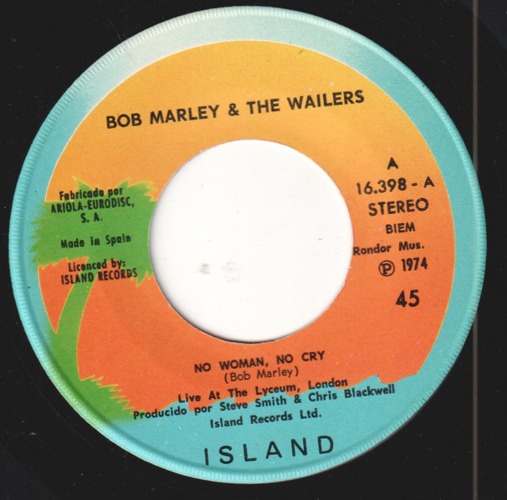 Bob Marley & The Wailers - No Woman, No Cry - 7 Inch