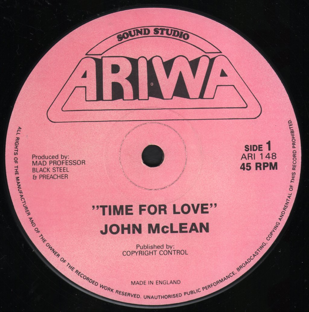 John McLean - Time For Love - 12 Inch