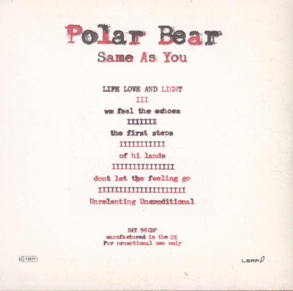 Polar Bear - Same As You - Cd