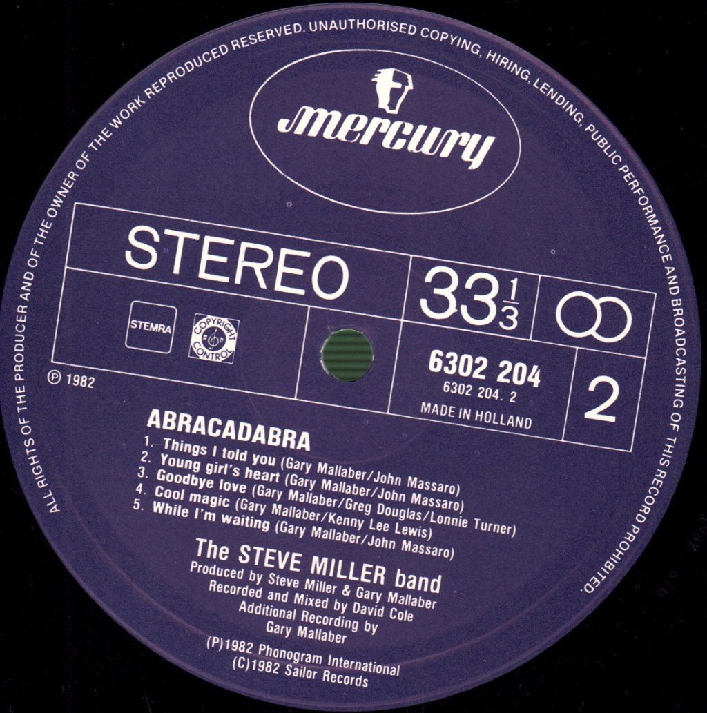 Steve Miller Band - Abracadabra - Lp